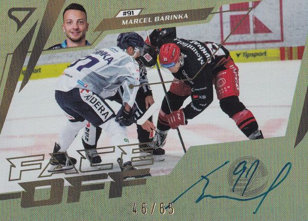 AUTO karta MARCEL BARINKA 24-25 SZ ELH Ser. 2 Face Off Auto /65